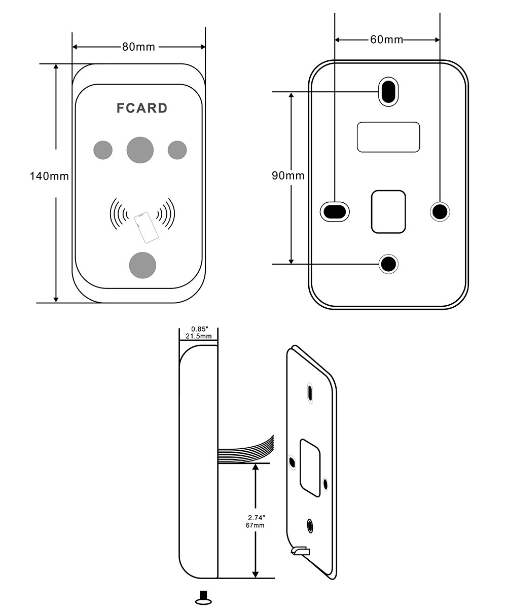 二维码读卡器尺寸图